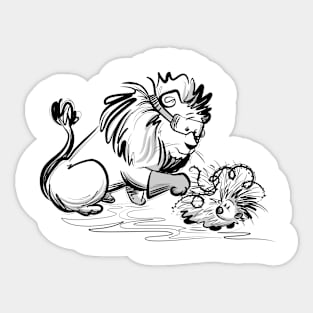 Careful Lion Sticker